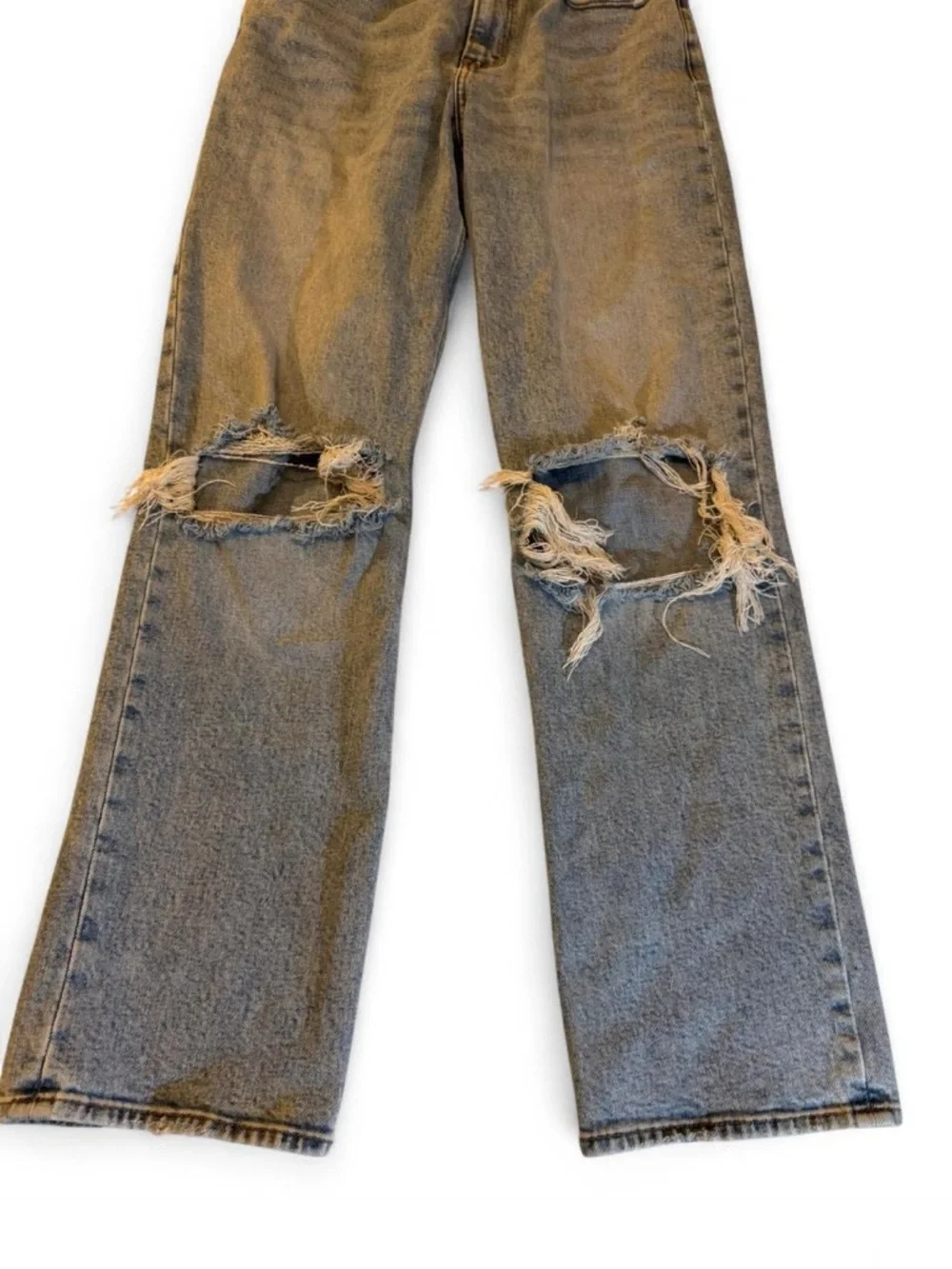 Abercrombie 90s Straight Ultra High Rise Jeans Distressed 30/10R